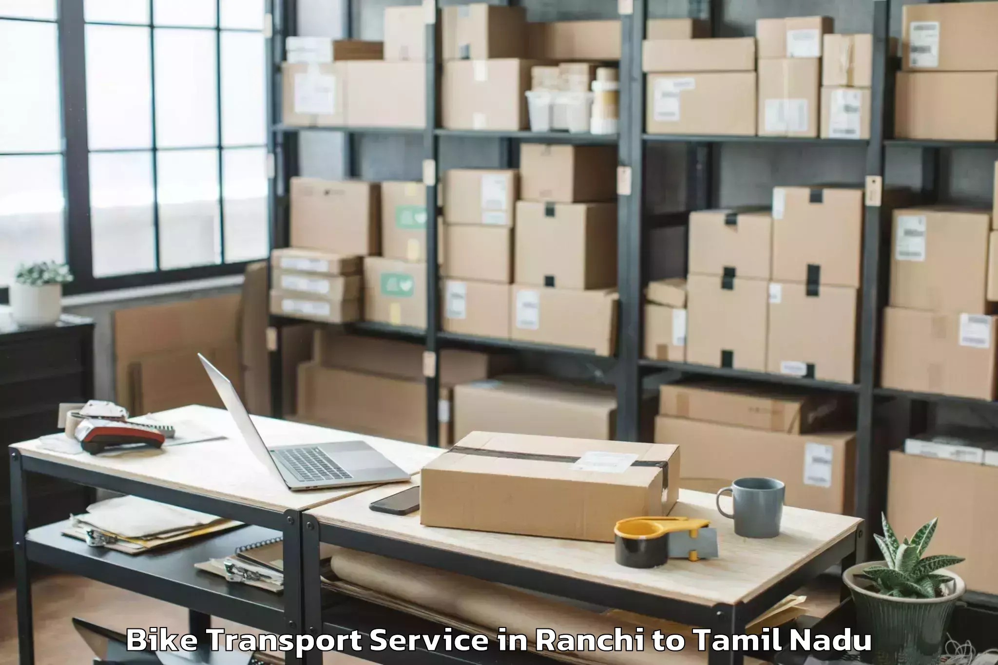 Professional Ranchi to Manachanallur Bike Transport